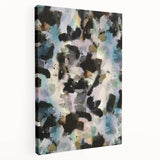 Textured Energy – Black & Teal Earthen Harmony Abstracts Print