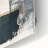 Modern Abstract Art – Cool Gray Blue Geometric Brushstroke Canvas