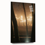 Contemporary City Wall Decor – Misty Park Lights Urban Print