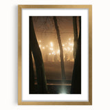 Contemporary City Wall Decor – Misty Park Lights Urban Print