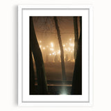 Contemporary City Wall Decor – Misty Park Lights Urban Print