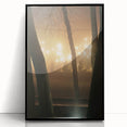 Contemporary City Wall Decor – Misty Park Lights Urban Print