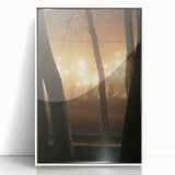 Contemporary City Wall Decor – Misty Park Lights Urban Print