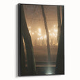 Contemporary City Wall Decor – Misty Park Lights Urban Print