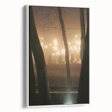 Contemporary City Wall Decor – Misty Park Lights Urban Print