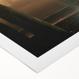 Contemporary City Wall Decor – Misty Park Lights Urban Print