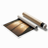 Contemporary City Wall Decor – Misty Park Lights Urban Print