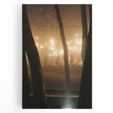 Contemporary City Wall Decor – Misty Park Lights Urban Print