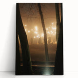 Contemporary City Wall Decor – Misty Park Lights Urban Print
