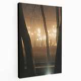 Contemporary City Wall Decor – Misty Park Lights Urban Print