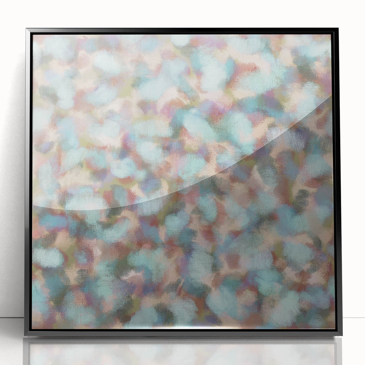 Pastel Bloom – Earthen Harmony Abstract Wall Art in Mint & Blush