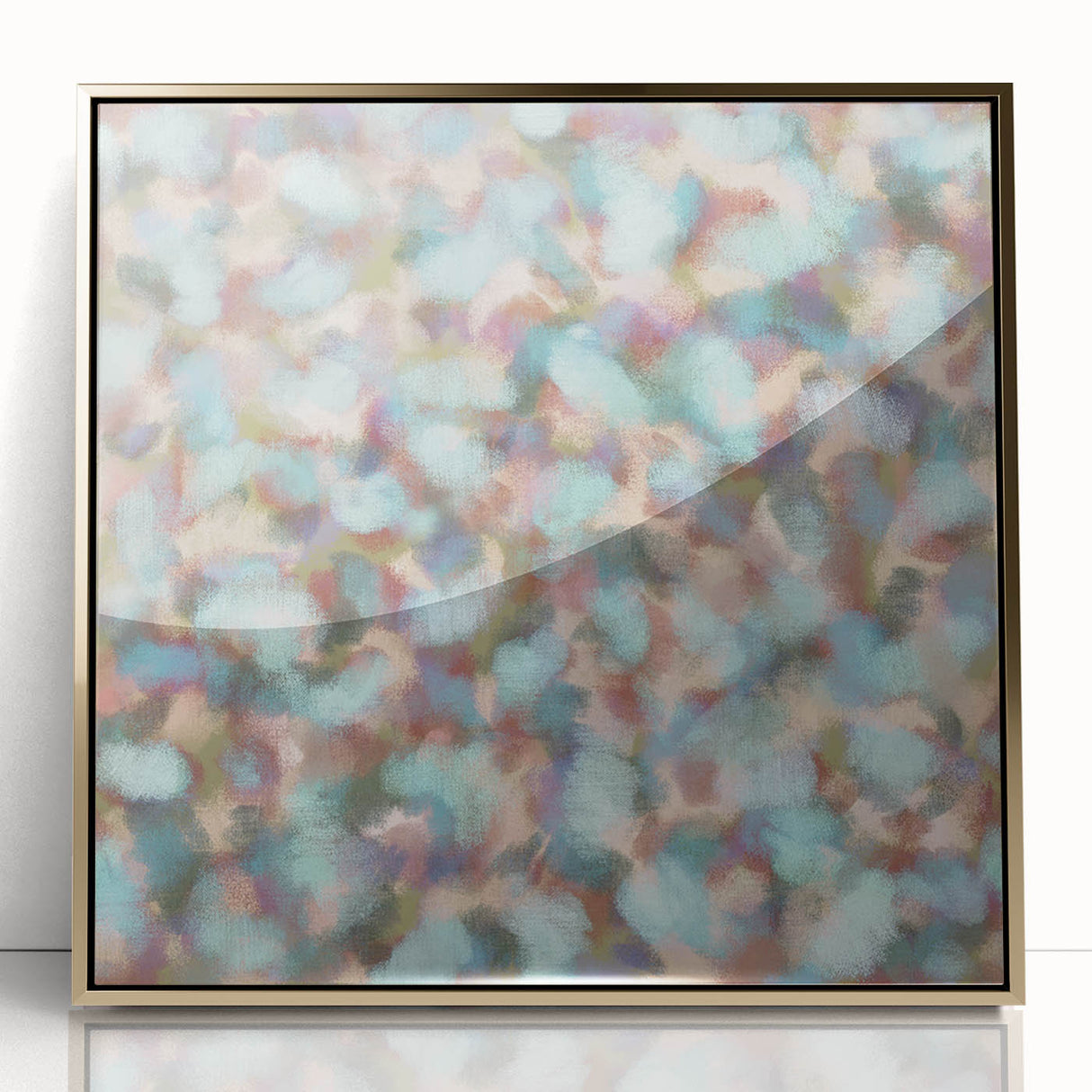 Pastel Bloom – Earthen Harmony Abstract Wall Art in Mint & Blush