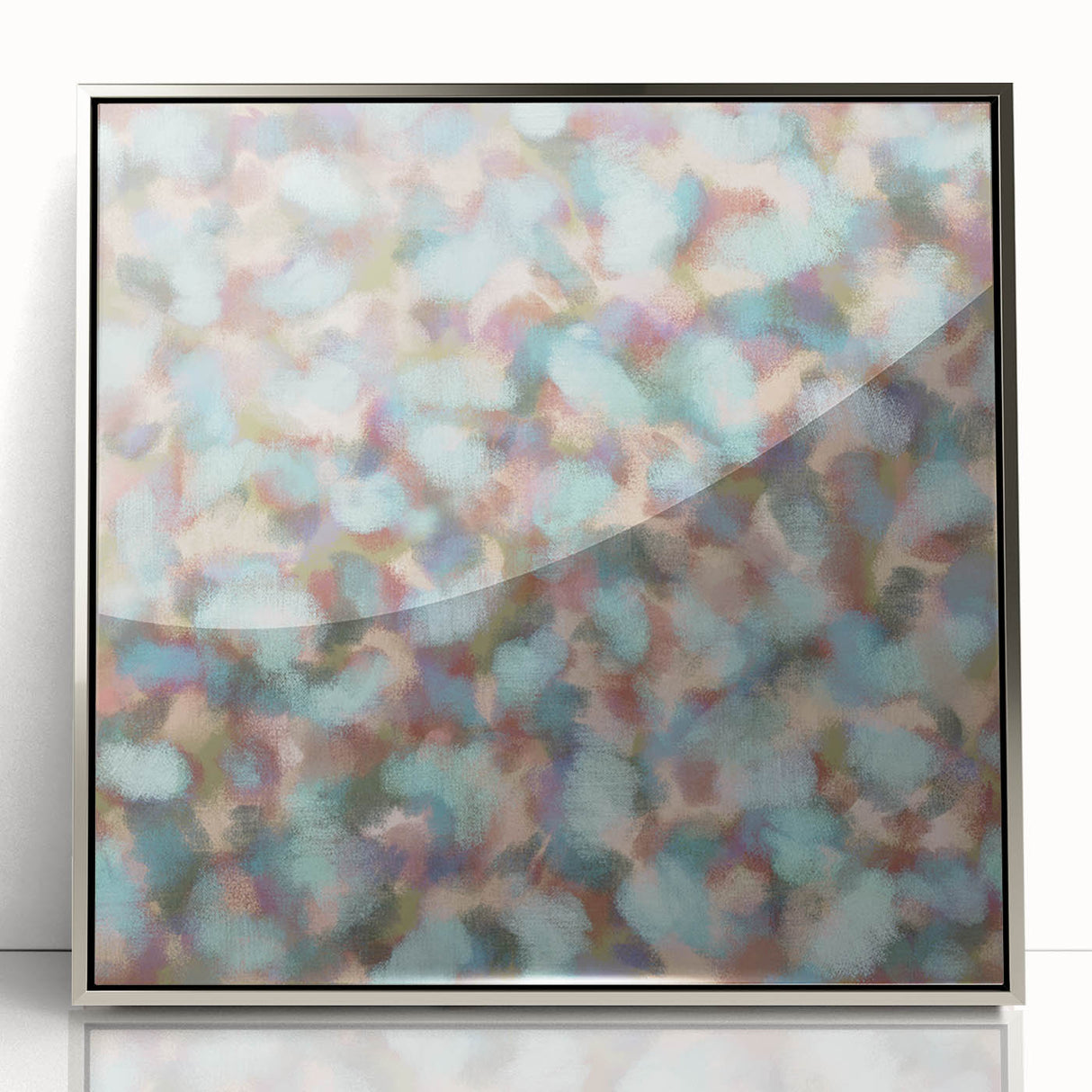 Pastel Bloom – Earthen Harmony Abstract Wall Art in Mint & Blush