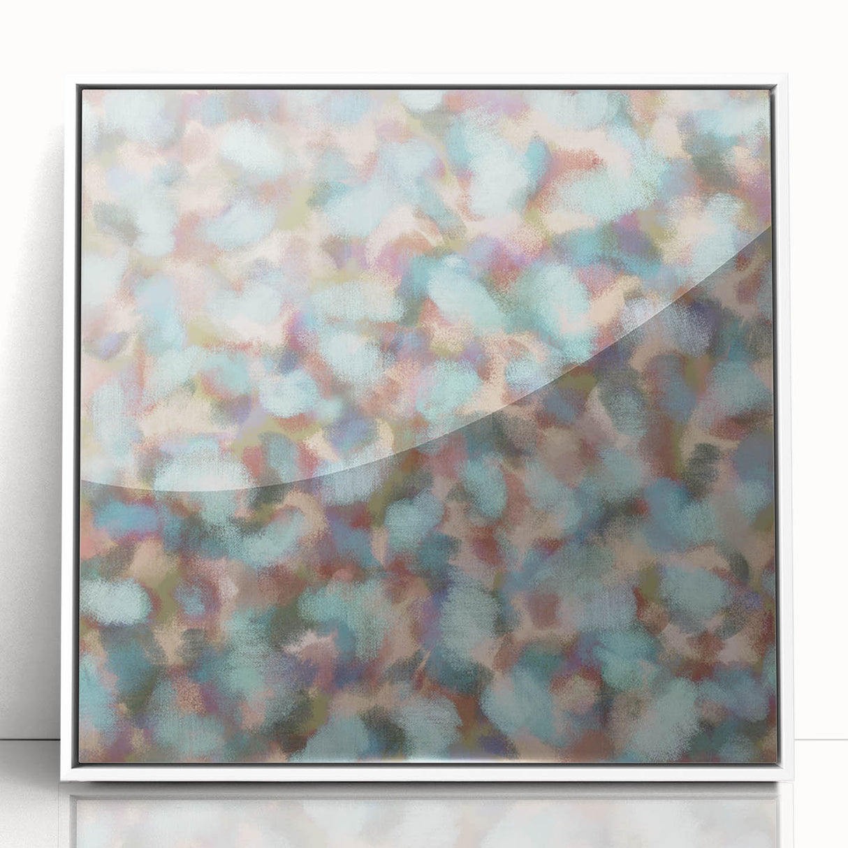 Pastel Bloom – Earthen Harmony Abstract Wall Art in Mint & Blush