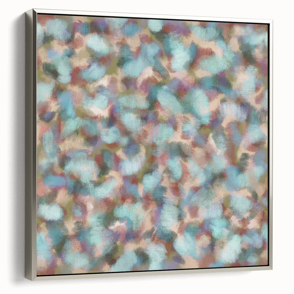 Pastel Bloom – Earthen Harmony Abstract Wall Art in Mint & Blush