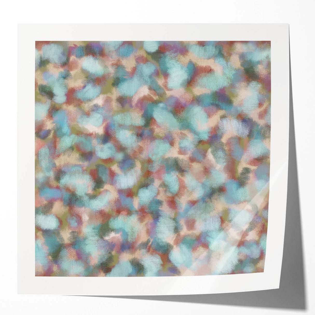 Pastel Bloom – Earthen Harmony Abstract Wall Art in Mint & Blush
