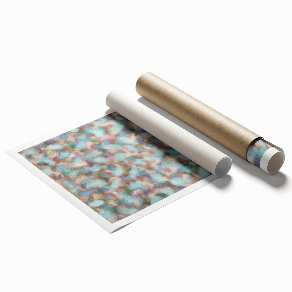 Pastel Bloom – Earthen Harmony Abstract Wall Art in Mint & Blush