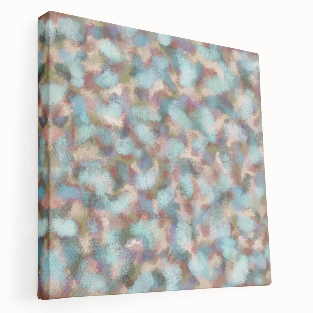 Pastel Bloom – Earthen Harmony Abstract Wall Art in Mint & Blush