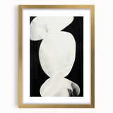 Earth Tone Art – Black and White Minimalist Abstract Canvas Print