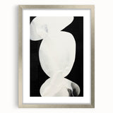 Earth Tone Art – Black and White Minimalist Abstract Canvas Print