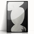 Earth Tone Art – Black and White Minimalist Abstract Canvas Print