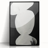 Earth Tone Art – Black and White Minimalist Abstract Canvas Print