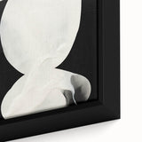 Earth Tone Art – Black and White Minimalist Abstract Canvas Print