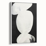 Earth Tone Art – Black and White Minimalist Abstract Canvas Print