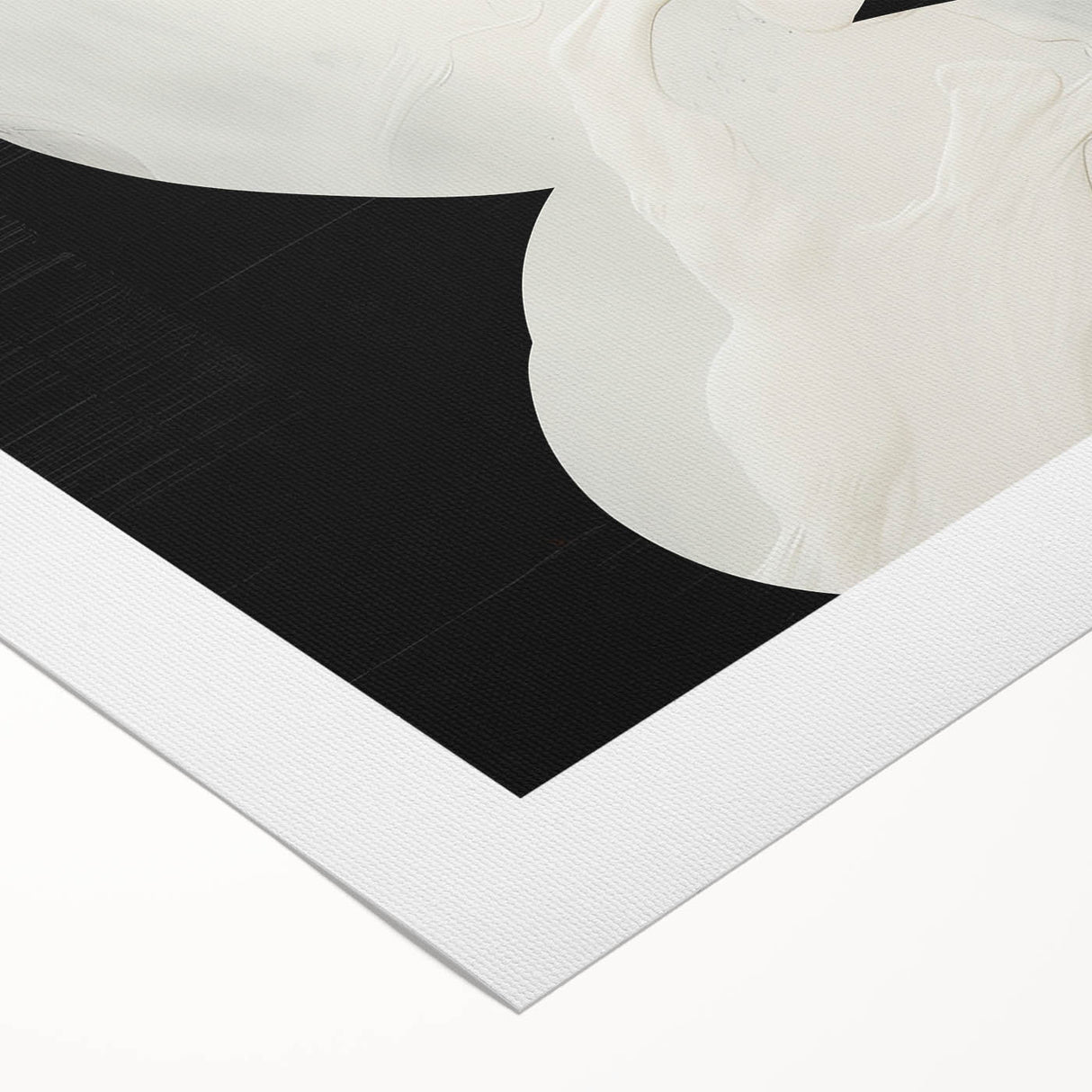 Earth Tone Art – Black and White Minimalist Abstract Canvas Print