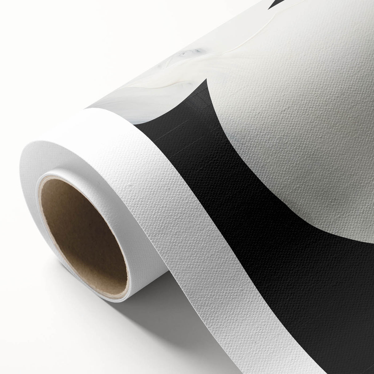 Earth Tone Art – Black and White Minimalist Abstract Canvas Print