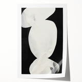 Earth Tone Art – Black and White Minimalist Abstract Canvas Print