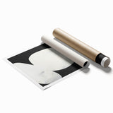 Earth Tone Art – Black and White Minimalist Abstract Canvas Print