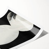 Earth Tone Art – Black and White Minimalist Abstract Canvas Print