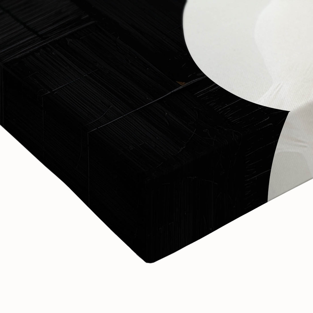 Earth Tone Art – Black and White Minimalist Abstract Canvas Print