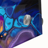 Contemporary Fluid Art Pieces – Blue, Gold & Purple Fusion