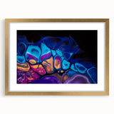 Contemporary Fluid Art Pieces – Blue, Gold & Purple Fusion