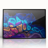 Contemporary Fluid Art Pieces – Blue, Gold & Purple Fusion