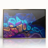 Contemporary Fluid Art Pieces – Blue, Gold & Purple Fusion