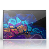 Contemporary Fluid Art Pieces – Blue, Gold & Purple Fusion