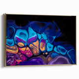 Contemporary Fluid Art Pieces – Blue, Gold & Purple Fusion