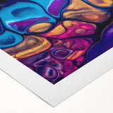 Contemporary Fluid Art Pieces – Blue, Gold & Purple Fusion