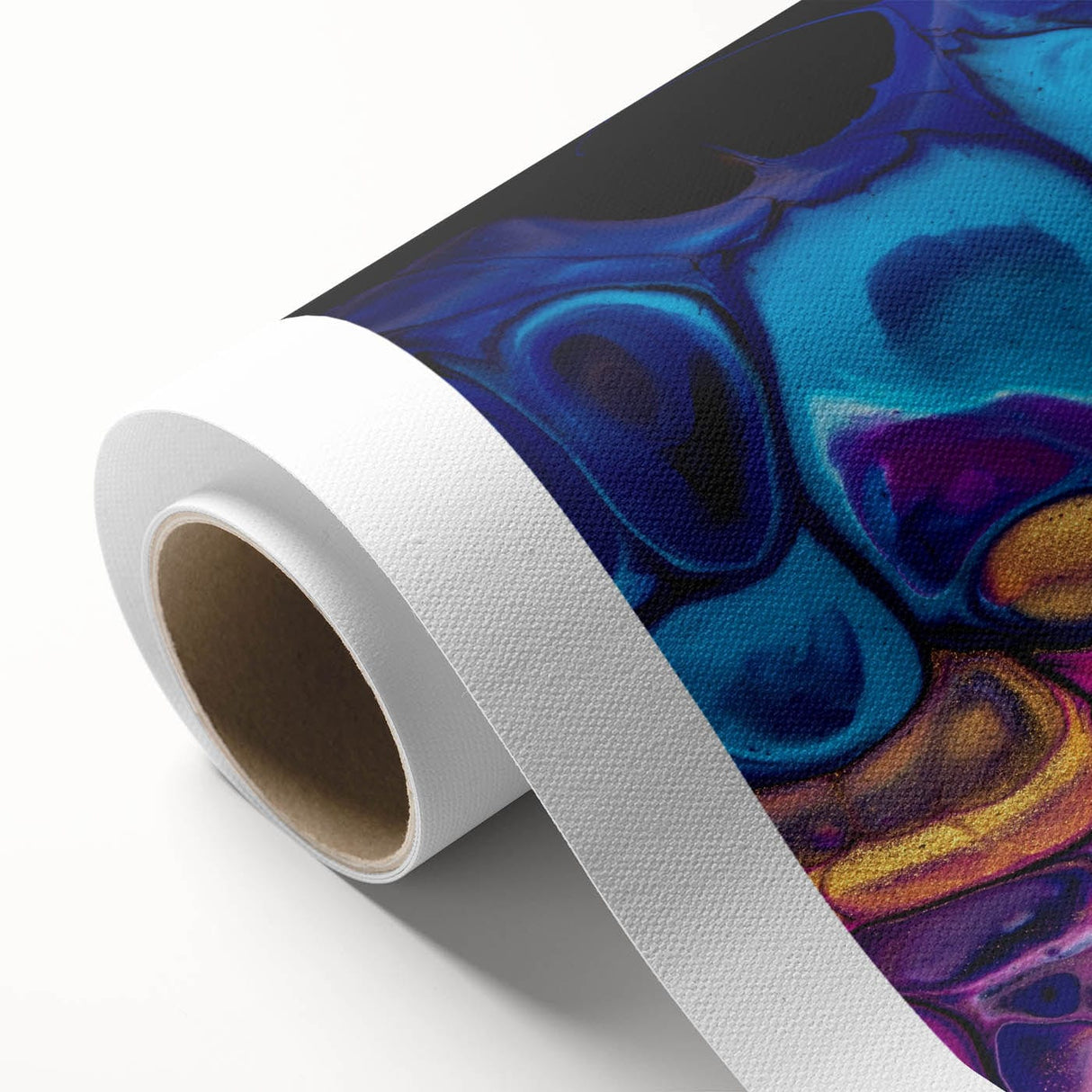Contemporary Fluid Art Pieces – Blue, Gold & Purple Fusion