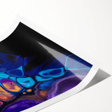 Contemporary Fluid Art Pieces – Blue, Gold & Purple Fusion