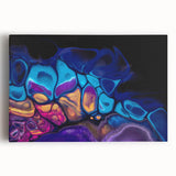 Contemporary Fluid Art Pieces – Blue, Gold & Purple Fusion