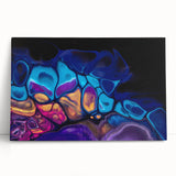 Contemporary Fluid Art Pieces – Blue, Gold & Purple Fusion