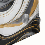 Exclusive Modern Abstract Art – Black, White & Gold Luxury Print