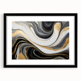 Exclusive Modern Abstract Art – Black, White & Gold Luxury Print