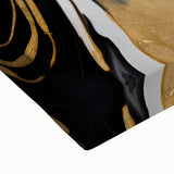 Exclusive Modern Abstract Art – Black, White & Gold Luxury Print