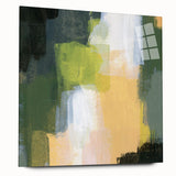 Earthen Harmony Abstracts - Green & Yellow Earthy Abstract Wall Art