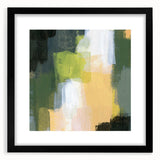 Earthen Harmony Abstracts - Green & Yellow Earthy Abstract Wall Art